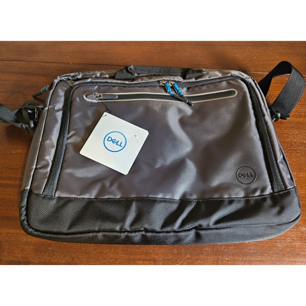 Dell Urban Briefcase 15 Laptop Bag Gray 15.6 Inch Padded Messenger Shoulder Bag